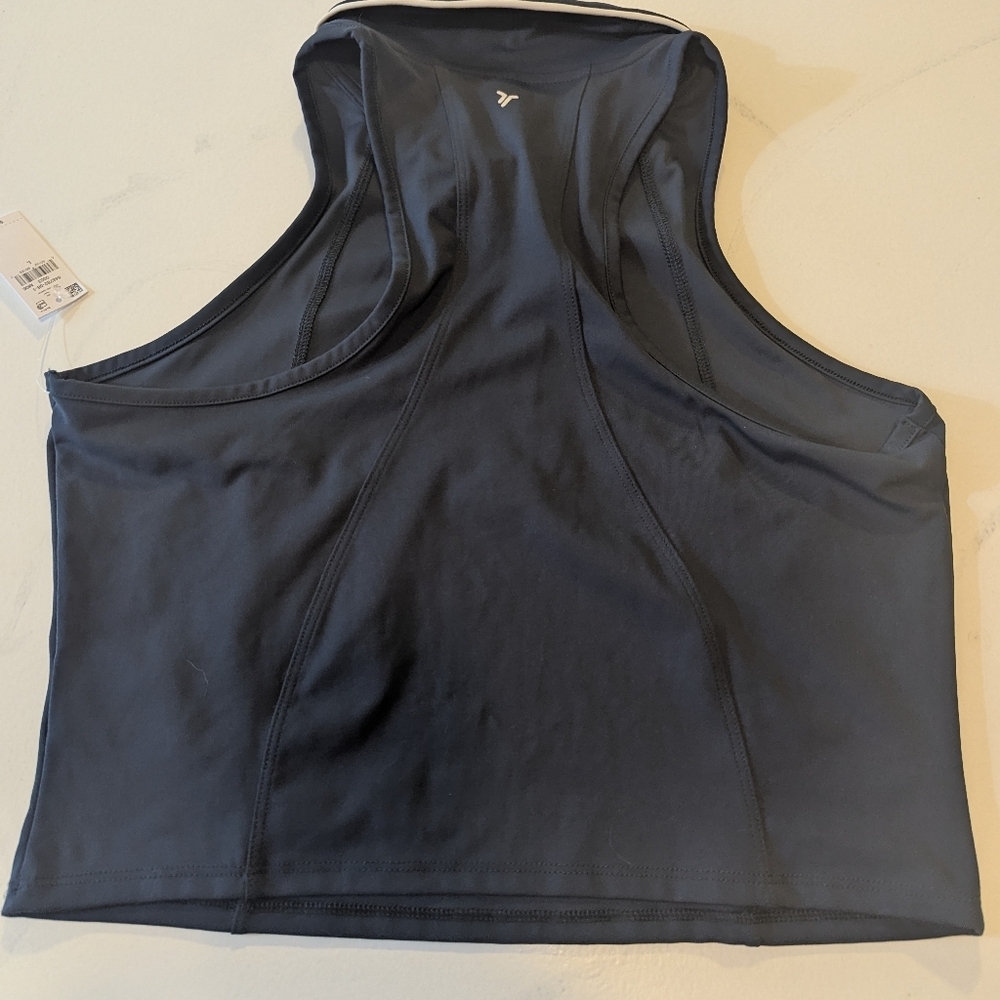 Old Navy Powersoft Go Dry Blue Sleeveless Collared Athletic Top, Size L, NWT - Picture 5 of 7